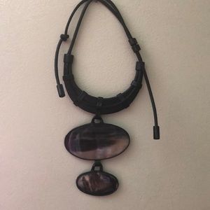 Black Leather Necklace